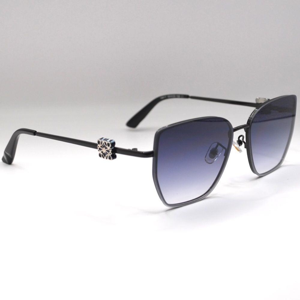 Loewe Women’s Sunglasses | Black Metal Frame | Blue/Gray Gradient Lenses - Picture 3 of 16